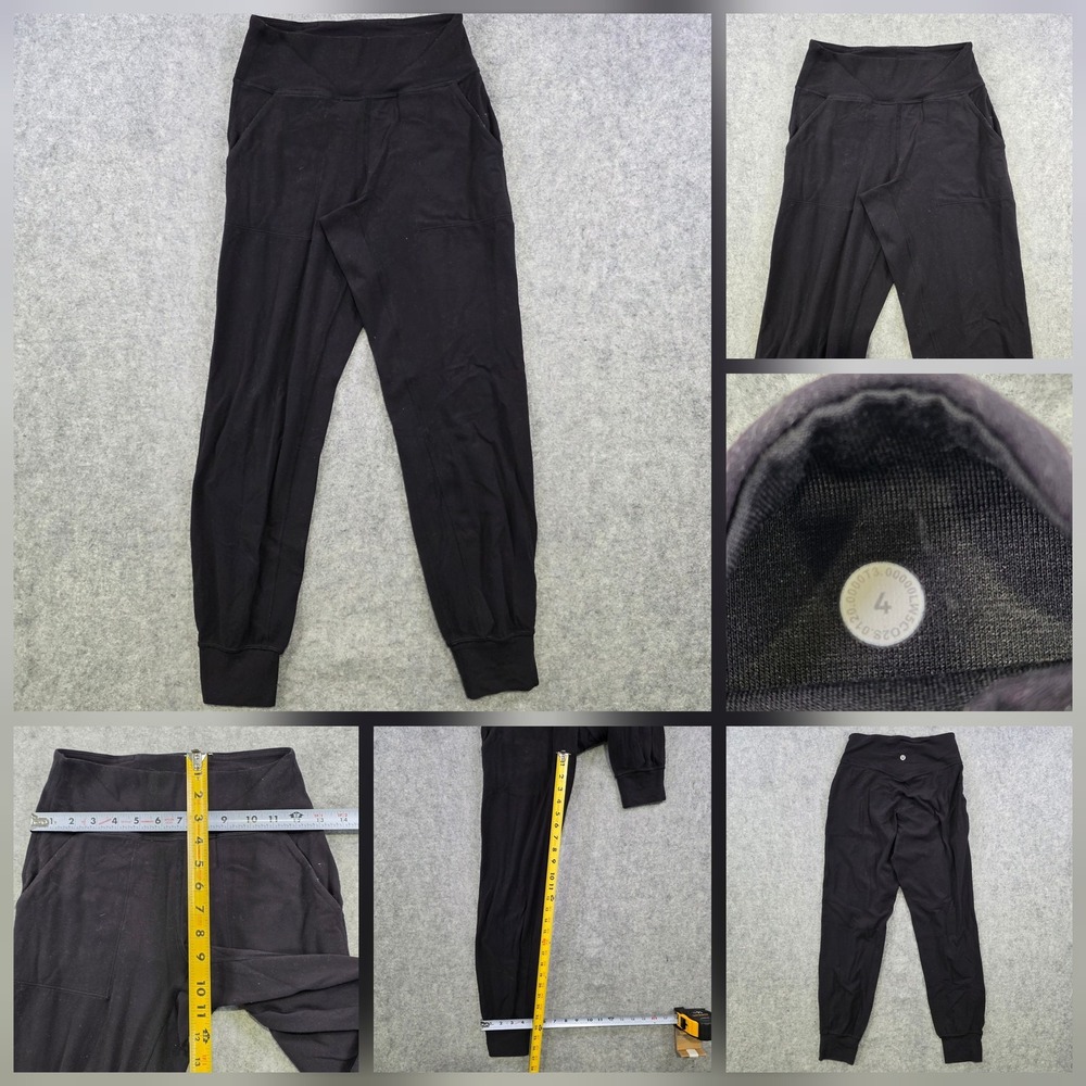 Lululemon Align Jogger 28" Pants‎ Womens 4 Black Elastic Waist Pockets Yoga Gym
